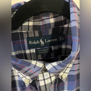 Ralph Lauren men’s classic cotton button down short sleeve shirt size la…